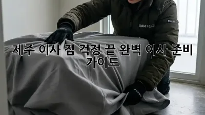 제주 이사, 짐 걱정 끝! 완벽 이사 준비 가이드