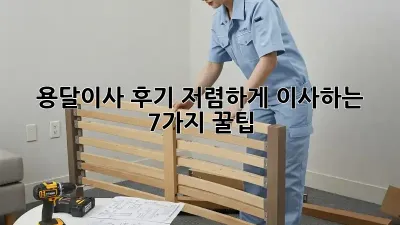 용달이사 후기: 저렴하게 이사하는 7가지 꿀팁!