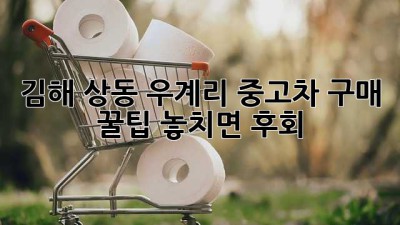 김해 상동 우계리 중고차 구매 꿀팁🍯 놓치면 후회!